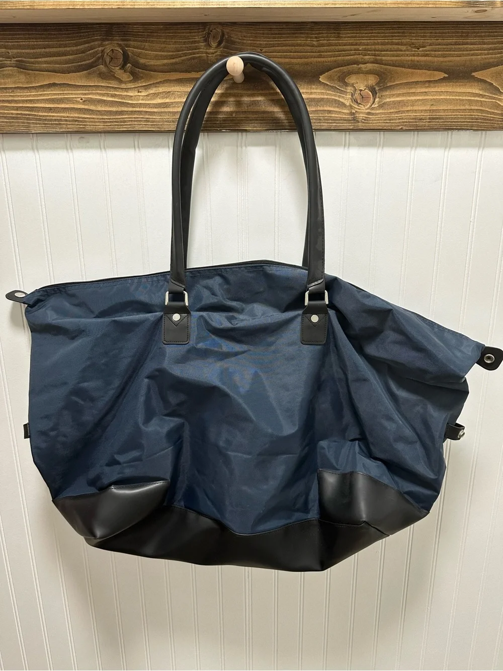 Disney Navy weekender Duffel Tote with Black Trim and Mickey logo